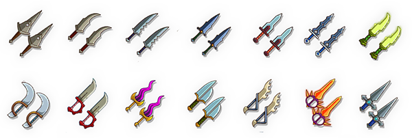 Hustle Castle Tank Weapon Icons (Daggers)