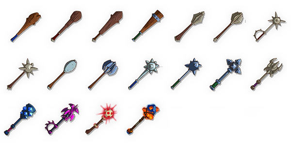 Hustle Castle Tank Weapon Icons (Mace)