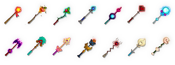 Hustle Castle Mage Weapon Icons (Scepter)